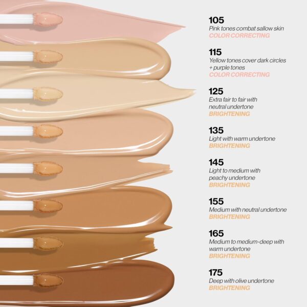 Revlon Glimmer Brightening Concealer, Liquid Under Eye Makeup, Made with Caffeine, Vitamin C, & Stevioside, 165, 0.3 fl oz