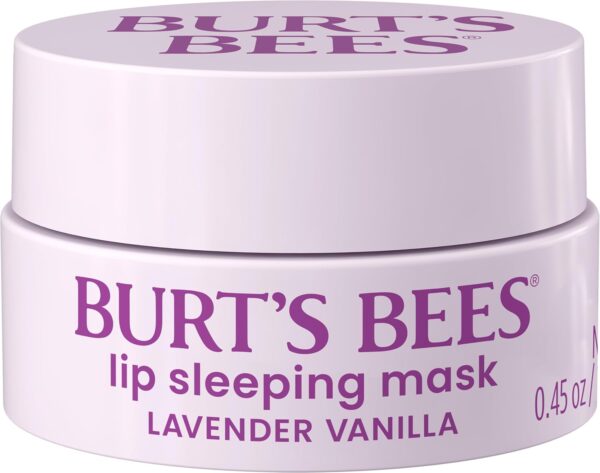Burt’s Bees Lavender Vanilla Lip Sleeping Mask, Mothers Day Gifts, With Hyaluronic Acid and Squalane Moisturizer To Instantly Hydrate Lips, Overnight Lip Mask, Lip Treatment, 0.45 oz.