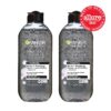 Garnier Skinactive Micellar Cleansing Jelly Water with Charcoal Purifying All in One Water, 2 Pack