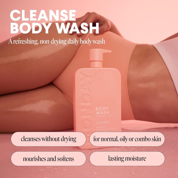 MONDAY HAIRCARE Cleanse Body Wash 30oz – For Oily to Combination Skin with Invigorating Ingredients Grapefruit Extract, Hyaluronic Acid and Coconut Oil