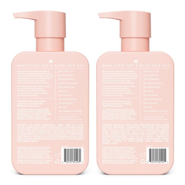 MONDAY HAIRCARE Curl Define Shampoo + Conditioner Set (2 Pack) 12oz Each, Nourishing Curls, Tames Frizz, Enhances Shine with Coconut Oil and Shea Butter, 100% Recyclable Bottles