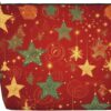Christmas Star Makeup Bag For Women, Waterproof Linen Travel Cosmetic Organizer Lightweight Zipper Travel Toiletry Bag Organizer Makeup Brushes Storage Bag
