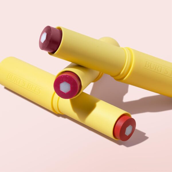 Burt’s Bees Tinted Boosted Balm, Rose Knows, Hydrating Tinted Lip Balm with Vitamin C, E, and F Core, 24 Hour Lip Moisturizer with Responsibly Sourced Beeswax, 100% Natural Origin, 1 Count, 0.16oz