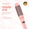Bekind Twist Pro Thermal Brush - 1.5 Inch Versatile Heated Round Hot Air Brush, Effortless Blowout Curling Hair Styling Tools, Negative Ion Blow Out Hot Round Brush, 20s Fast Heats (Peach)