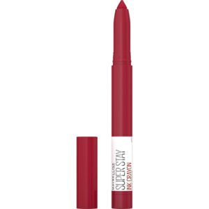 Maybelline New York Maybelline Super Stay Ink Crayon Matte Longwear Lipstick Makeup, Check Yourself, 0.04 Ounce ., 125 Check Yourself, 0.04 ounces (Pack of 2)