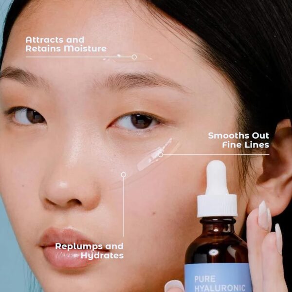Hyaluronic Acid Serum for Skin 100% Pure Anti Aging Serum Intense Hydration Moisture Non greasy Paraben free, Wrinkle Reducing and Brightening Serum (Pro Formula) 2oz