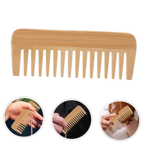 Hemoton Wooden Wide Hair Comb Detangle Hair Styling Tool for Women Salon Hairdressing Use