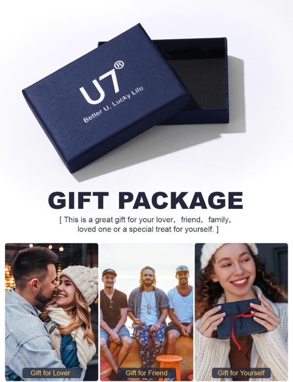 U7 2mm 3mm Black/Brown Leather Cord Necklace with Customizable Stainless Steel/Black Clasp, Men Women Woven Wax Rope Chain for Pendant,Length 16" 18" 20" 22" 24" 26" 28" 30"