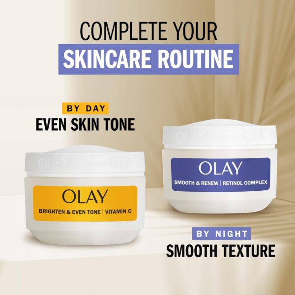 Olay Smooth & Renew Retinol Face Moisturizer, 2 oz Fragrance Free Night Cream for Fine Lines and Wrinkles with Retinoid Complex, Recyclable Eco Jar Packaging, Value Size