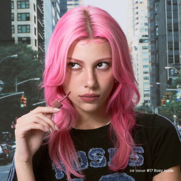 Peripera Ink the Velvet Lip Tint - High Pigment Color, Longwear, Weightless, Not Animal Tested, Gluten-Free, Paraben-Free (017 ROSY NUDE)