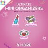 Caboodles Care Pack + Lil Bit Set, Pink & Violet, Travel Organizers for Makeup, Snap-Tight Latch for Mess-Free Travel, Compact Size