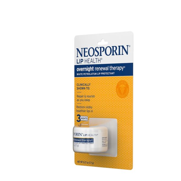 Neosporin Lip Health Overnight Healthy Lips Renewal Therapy Petrolatum Lip Protectant, 0.27 Ounce (Pack of 1)