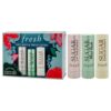 Tint, Mint and Treat Lip Kit by Fresh for Women - 3 Pc 0.07oz Sugar Lip Treatment - Rose, 0.07oz Sugar Freshening Lip Treatment - Mint Rush, 0.07oz Sugar Advanced Therapy Treatment Lip Balm