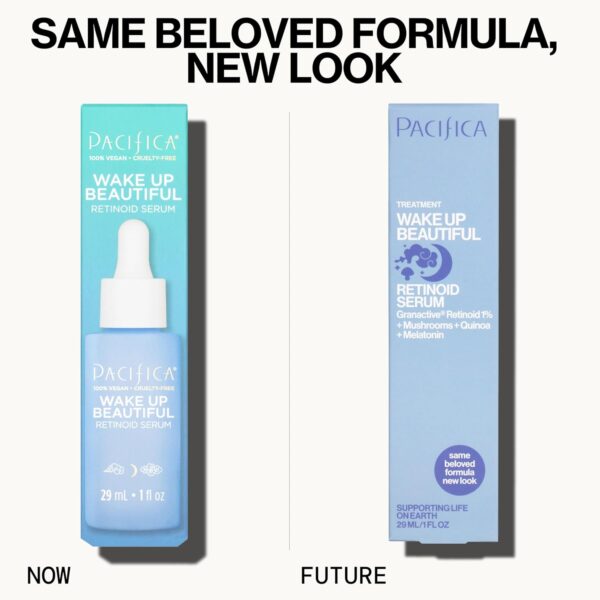 Pacifica Retinol Serum for Face - Wake Up Beautiful Retinoid Night Face Serum - Anti-Aging Skin Care & Skin Brightening - Retinol, Collagen & Antioxidants Vegan & Cruelty-Free Dermatologist Tested