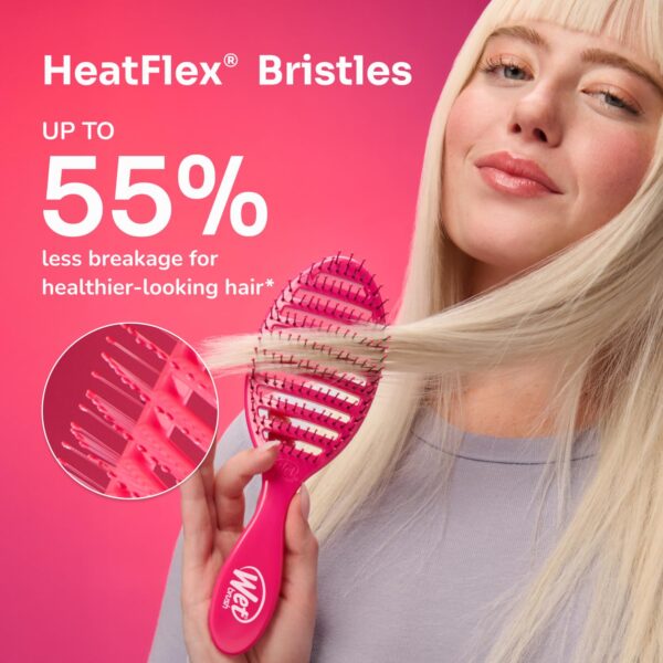 Wet Brush Speed Dry Hair Brush - Stripes (Color Wash) - Vented Design and Ultra Soft HeatFlex Bristles Are Blow Dry Safe With Ergonomic Handle Manages Tangle and Uncontrollable Hair - Pain-Free