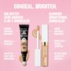 Revlon Glimmer Brightening Concealer, Liquid Under Eye Makeup, Made with Caffeine, Vitamin C, & Stevioside, 165, 0.3 fl oz