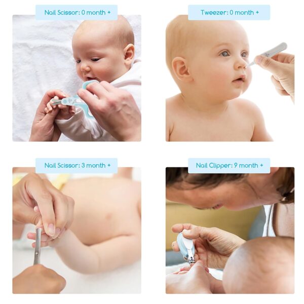 Little Martin's: Baby Nail Care Kit - Pink - 4pc Grooming Set, 1 Clipper, 2 Scissors, 1 Tweezer, Storage Case, Ergonomic Design, Infant-Baby-Kids