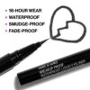 wet n wild Mega Last Breakup Proof Liquid Eyeliner - Ultra-Fine Brush, Waterproof, 16-Hour Long-Lasting Wear- Cruelty-Free & Vegan - Black