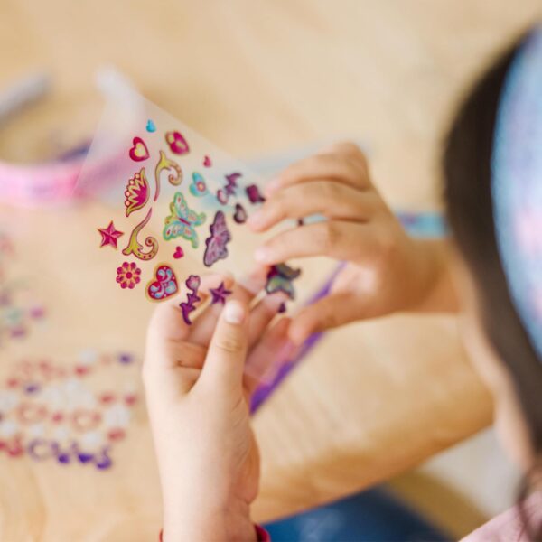 Melissa & Doug Design-Your-Own Jewelry-Making Kits - Bangles, Headbands, and Bracelets - DIY , Decorate With Stickers, Crafting Set For Kids Ages 4+