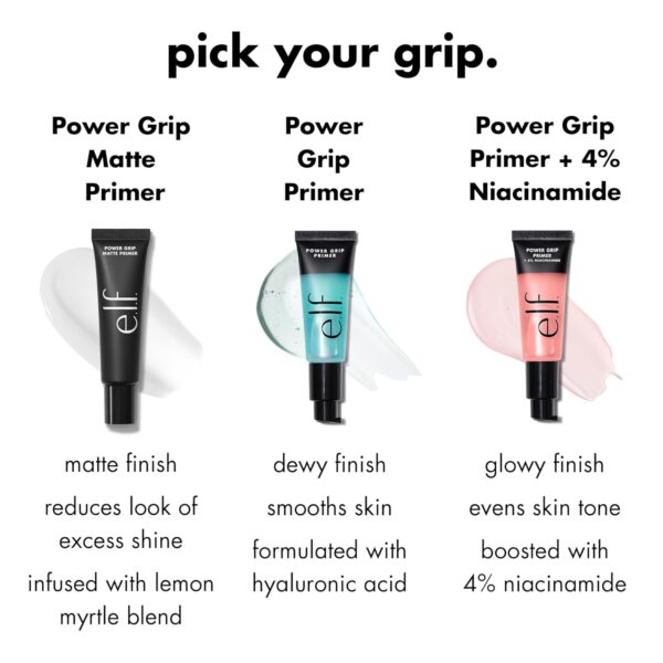 e.l.f. Power Grip Matte Primer Mini, Gel-Based & Hydrating Face Primer For Smoothing Skin & Gripping Makeup, Moisturizes & Primes, Travel Size