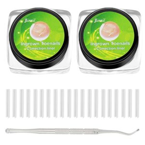 Ingrown Toenail Corrector Treatment Set, 101 Pcs Ingrown Toenail Treatment Set, Clear Plastic Corrector with Nail Remover, Straightener Strips for Women Men Foot Care
