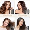 7MAGIC Hair Dryer Brush & 6 in 1 Hair Styler, Silver, 110 Volts, 1200 Watts, Ionic Technology, Fast Drying, Multi Styler for Straight, Wavy, Curly, and Coily Hair
