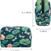 Travel Makeup Bag for Women, Fantasy Dragonflies and Lotus Flowers Vintage Style Travel Cosmetic Bag Pencil Case Portable Makeup Pouch Toiletry Bag for Girls