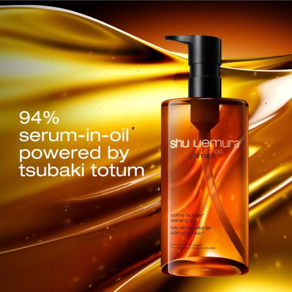 shu uemura Ultime8 Sublime Tsubaki Cleansing Oil, Gentle Makeup Remover and Facial Cleanser for All Skin Types