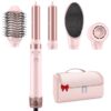 Dual Voltage 5 in 1 Hair Air Styler - Air Wrap Curler with High-Speed Hair Dryer, Straightening & Blow Dryer Brush for Multiple Styling, No Heat Damage Multi-Styler with Travel Case Global Edition