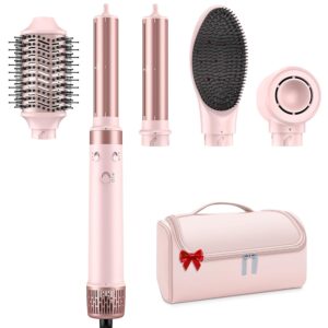 Dual Voltage 5 in 1 Hair Air Styler - Air Wrap Curler with High-Speed Hair Dryer, Straightening & Blow Dryer Brush for Multiple Styling, No Heat Damage Multi-Styler with Travel Case Global Edition