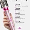 Wavytalk Thermal Brush, Wavytalk Heatwave Pro 1.5" Ionic Thermal Brush with Bilateral Ionic Outlet for Less Damage, One-Step Shiny Blowout Look, Pink