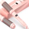 Bekind Twist Pro Thermal Brush - 1.5 Inch Versatile Heated Round Hot Air Brush, Effortless Blowout Curling Hair Styling Tools, Negative Ion Blow Out Hot Round Brush, 20s Fast Heats (Peach)