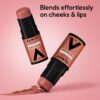 Almay Lip and Cheek Tint, Color & Care Tint Stick, Multi-Use Moisturizing Blush and Lip Color, Dewy Finish, 400 Nude Flush, 0.25 oz
