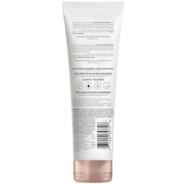 L'Oreal Paris EverPure Sulfate Free Simply Clean Shampoo, Hydrating Hair Care with Rosemary Essential Oils, 8.5 Fl Oz