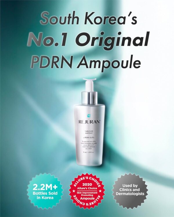 REJURAN® Turnover Ampoule, c-PDRN® - Original PDRN Anti-Aging Face Serum for Firmness, Radiance, and Youthful Glow. Korean Skin Care, Clinically Developed (1.01 fl oz)