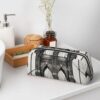 Brooklyn Bridge Makeup Bag for Women Men Pencil Pouch Travel Small Cosmetic Bag Zippered Toiletry Bags Aesthetic Pen Bags Trendy Storage Bags Leather Coin Pouch Purse