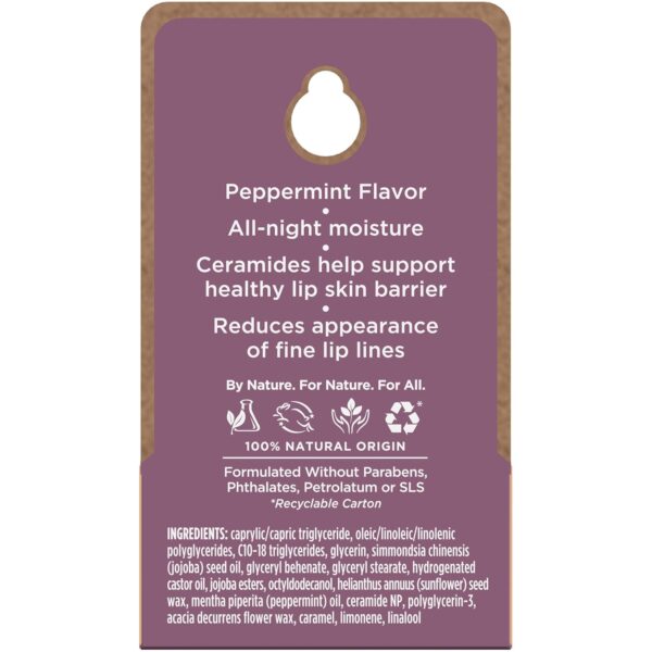 Burt's Bees Original Overnight Intensive Lip Treatment, Moisturizing, Restorative, Reduces Fine Lines, Vitamin E, Ceramides Oils, Natural Origin Lip Care, 0.25 Oz.