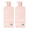 MONDAY HAIRCARE Smooth Shampoo + Conditioner Bathroom Set (2 Pack) 27oz Each for Frizzy, Coarse, and Curly Hair, Made from Coconut Oil, Shea Butter, & Vitamin E, 100% Recyclable Bottles
