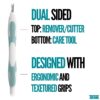 Trim Cuticle Pusher and Remover - Dual-Ended Cuticle Trimmer Tool for Manicures and Pedicures – Ergonomic Design with Non-Slip Grip – Nail Care Essential