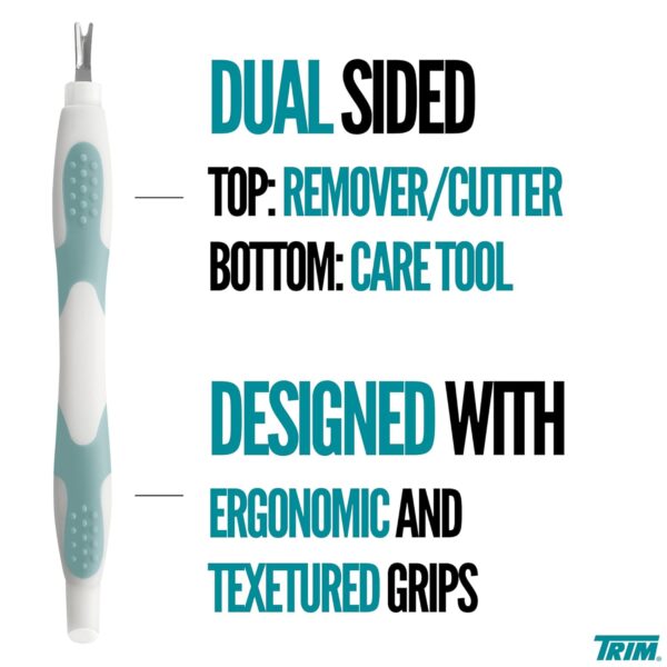 Trim Cuticle Pusher and Remover - Dual-Ended Cuticle Trimmer Tool for Manicures and Pedicures – Ergonomic Design with Non-Slip Grip – Nail Care Essential