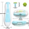 Baby Nail Trimmer 21 in 1, Usage Labeled Case & 13 Extra Replacement Tools, Royal Angels Baby Electric Nail File, Baby Nail Care, Nail Clipper Newborn Toddler Toes & Fingernails Nail Kit (Blue)