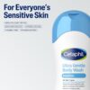 Cetaphil Ultra Gentle Refreshing Body Wash, For Dry to Normal, Sensitive Skin, 16.9oz Pack of 3, Aloe Vera, Calendula, Vitamin B5, Hypoallergenic, Paraben Free, Fragrance Free, Dermatologist Tested