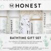 The Honest Company Fragrance Free Bathtime Gift Set | Hypoallergenic Bath Essentials for Sensitive Skin | Shampoo + Body Wash, Face + Body Lotion, Bubble Bath, Conditioner, Wash Cloth