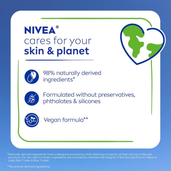 NIVEA Lip Care, Fruity Tinted Lip Balm Variety Pack, Cherry, Strawberry, Blackberry and Watermelon Flavors, 3-in-1 Moisture, Repair and Color, 0.17 Oz Stick, Pack of 4