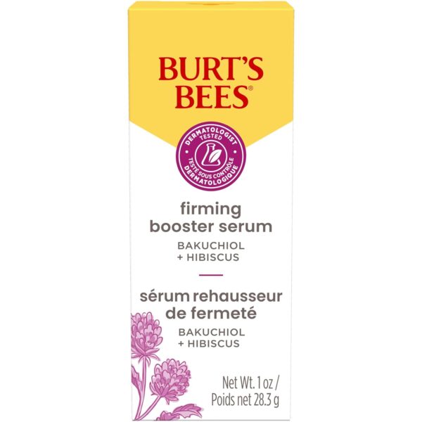 Burt's Bees Firming Collagen Face Serum, Natural Origin Retinol Alternative Improves Skin Texture & Supports Anti-Aging, with Bakuchiol, Lightweight - Firming Booster (1 oz)