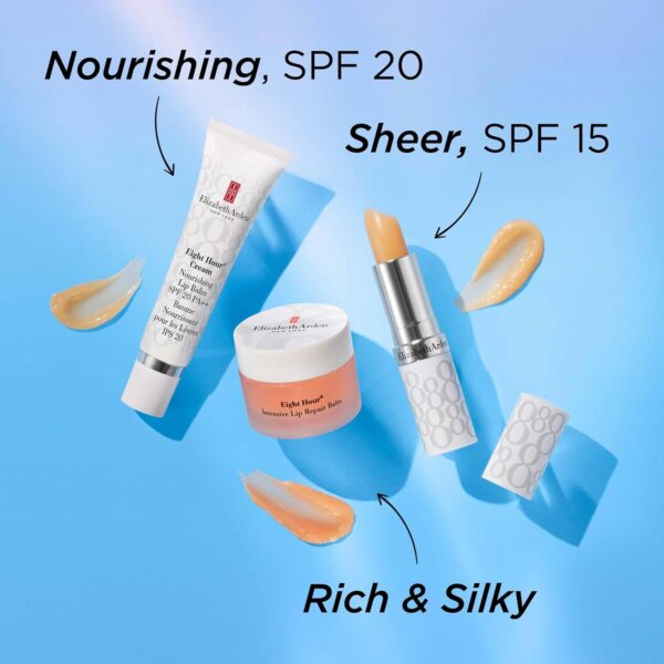 Elizabeth Arden Eight Hour Cream Lip Protectant Stick, Moisturizing Balm, Sheer with Sunscreen, SPF 15, Repairs Cracked Lips, 0.13 oz