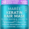 MAREE Hair Mask for Damaged Hair - Keratin Treatment Conditioner - Extremely Deep Conditioning Mask, Hydrating & Repairing, Keratina Mascarilla Para el Cabello