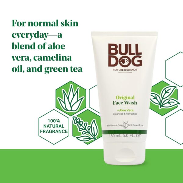 BULLDOG Mens Skincare and Grooming, Original Face Wash/Scrub, 5 Fluid Ounce