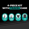 Conair Men Ear, Nose, and Eyebrow Trimmer, Patent 360 Bevel Blade for No Pull, No Snag Trimming Experience, 5-piece Kit with Travel Case