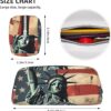 Statue Liberty American Flag Makeup Bag for Women Men Pencil Pouch Travel Small Cosmetic Bag Zippered Toiletry Bags Aesthetic Pen Bags Trendy Storage Bags Leather Coin Pouch Purse
